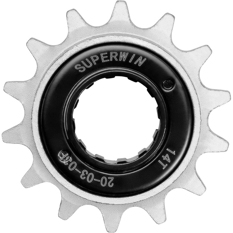 Hycline Single Speed Bicycle Freewheel 14T, Bike Freewheel-BLACK-SILVER