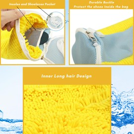 Shoe Washing Bag for Washing Machine, Laundry Shoe Bag For Washer And Dryer, shoe cleaning bag for laundry, Reusable Shoe Washing Bag for All Shoe Types And Sizes, Durable Buckle, 360°All-around