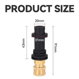 Oiieco Pressure Washer Quick Connect Adapter Kit, Pressure Washers Adapter 1/4 Quick Connect Female Fitting with 5 Multi-Degree Nozzles,Durable Weatherproo,Compatible with Karcher K2-K7