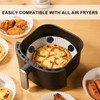 8pcs Air Fryer Magnets for Parchment Paper, Black Airfryer Liners