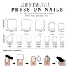 24Pcs False Toenails Short Square Shimmering Nude Press on Nails