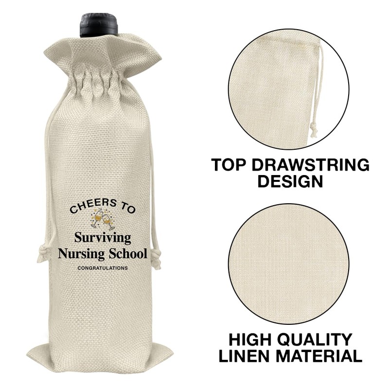 RNYJJ Funny Nurse Graduation Wine Bag Nursing School Wine Bag