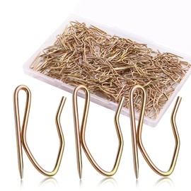 Metal Curtain Hooks, 200pcs Drapery Pins Stainless Steel Pin-on Hooks for Window Shower Door Curtain, Bronze