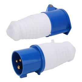 2Pcs 220‑250V Industrial Power Plug 3‑Pin 1‑Phase 16A 3 Hole Explosion‑Proof Plug