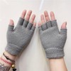 HPONEZJ Gloves Women's Half Finger Winter Gloves Wool Finger Gloves