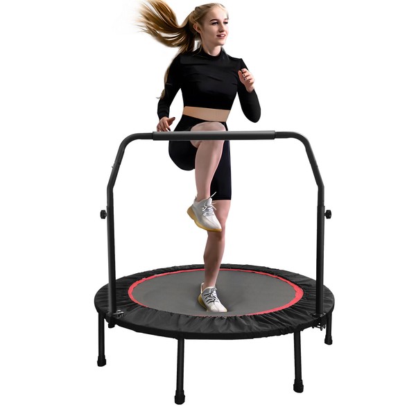 40" Foldable Mini Trampoline Indoor Exercise Workout Rebounder Max Load