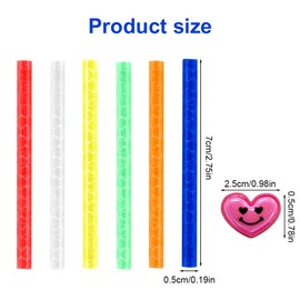 Silkwish Spoke Reflectors Bicycle Children, Spoke Reflectors Set, Reflectors Bicycle Spokes, Colourful Spoke Reflectors, Heart Bicycle Reflectors, 360° Visibility, Cat Eyes