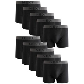 NEXT 10er-Pack Boxershorts aus 100% Baumwolle Schwarz L