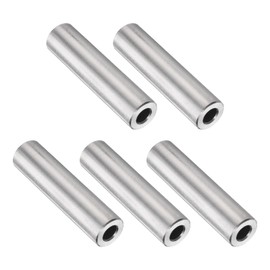 uxcell 5Pcs Aluminum Spacer 1/2" OD x 1/4" ID x 2" Length Screw Standoff Bushing Plain Finish Unthreaded Round Metal Spacer for 1/4" ID Screws Bolts and Rods, Silver