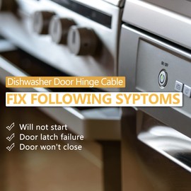 2 Pack 4933DD3001B Door Hinge Cable Compatible with LG Dishwashers Replaces 4933DD3001A PS3524406 AP4511304 AH3524406 Kitchen Appliance Parts Supplies