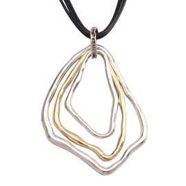 GelConnie Boho Pendant Necklace for Women Leather Western Necklace Long Gold Necklaces Leather Cord Necklace Layered Choker Necklaces for Women