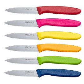OPOLIA Paring Knife Set of 6,Stainless Stee,Straight Edge,PP Handle,Color