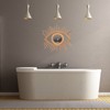 Nordic Makeup Mirror Rattan Woven Eye Shape Wall Hanging Mirror