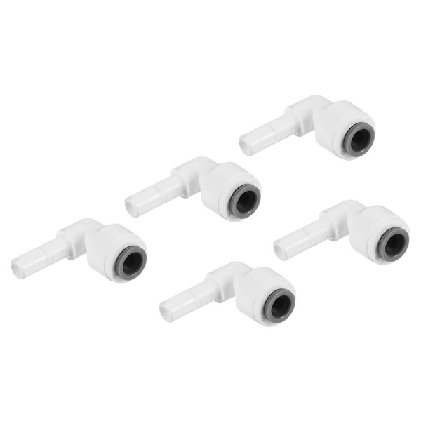 PATIKIL 1/4" Water Pipe Stem Elbow Connector, 5 Pack 90