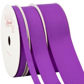 Zofrud 3 Rolls Purple Grosgrain Ribbon Pack 1/4" x 10Yds, 5/8" x 10Yds, 1" x 10Yds, 30 Yards Total - Ideal for Sewing, Gift Wrapping, Crafts and Wedding Decoration