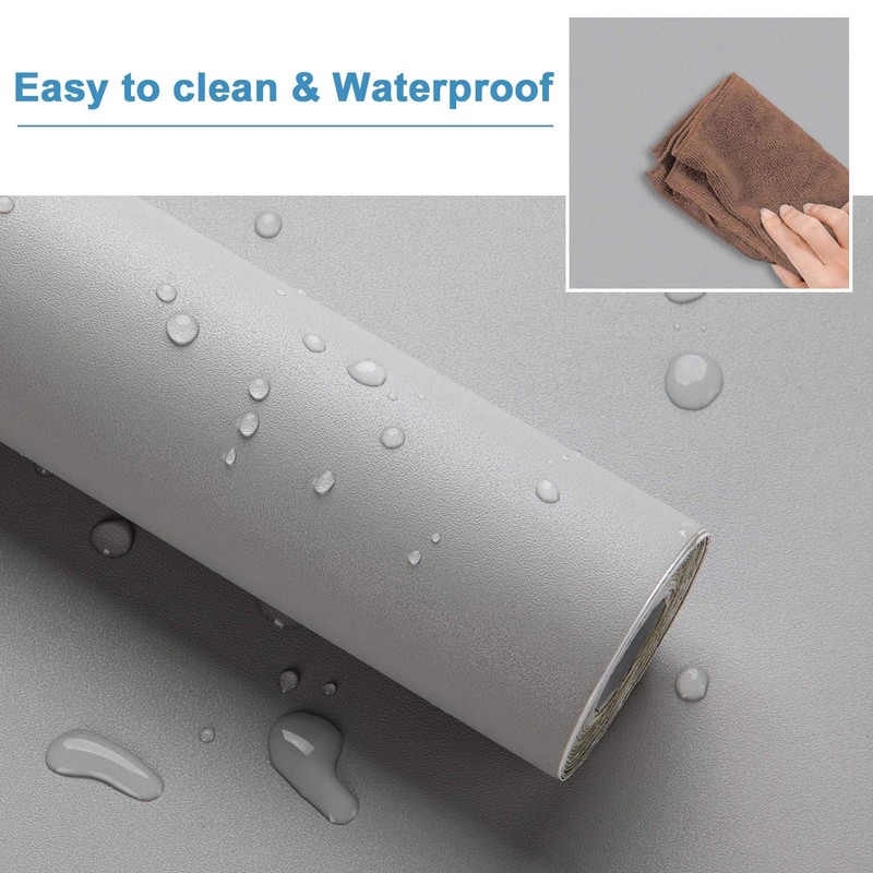 Oxdigi Light Gray Contact Paper Peel and Stick Wallpaper for