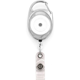 | 4 Piece ID Badge Set White | Set Includes Metal Lobster Clip Lanyard, Retractable Badge Reel, & Badge Pocket & ID Card Badge Holder, 8 Colours PCL Media ltd