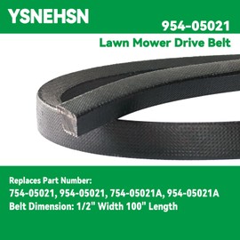 954-05021 754-05021 Lawn Mower Deck Belt Fits for MTD Cub Cadet XT1-LT42 XT2-LX42 with 42" Deck, MTD 42" Deck 954-05021 754-05021A 954-05021A AYP 197253 532197253 (1/2" x 100")