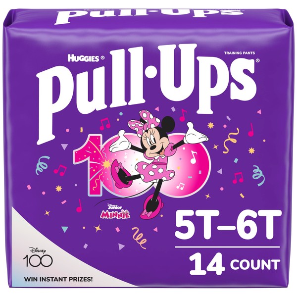 Pull-Ups Girls' Potty Training Pants, 5T-6T (46+ lbs), 14 Count