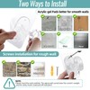 6-Pack No Drilling Ceiling Mounted Curtain Rod Brackets, Self Adhesive