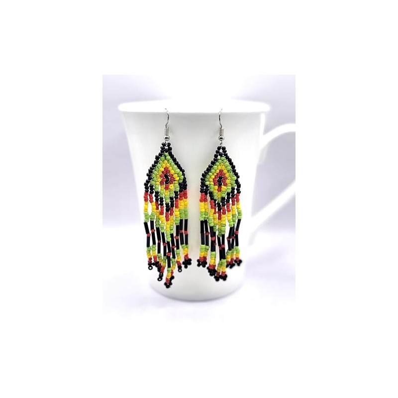 Rasta Drop Dangle Earrings (Rasta 001)