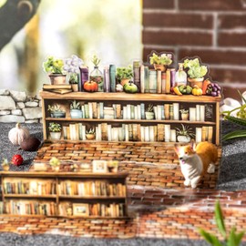 Alideco 120pcs Scrapbook Stickers Vintage Plants Flowers Bookshelf Stone Wall Waves Scrapbooking Junk Journal Crafts Embelishment Decoration Stickers (shenghuochanglang)