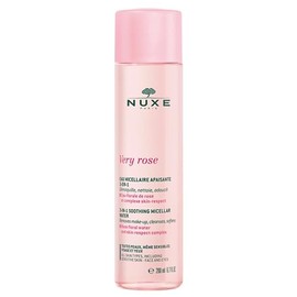 Nuxe Very rose - agua desmaquillante micelar 3 en 1- para ojos y rostro, con agua floral de rosas y complejo skin respect 100 de origen vegetal....   