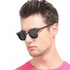 LumiSyne Men's Polarized Square Sunglasses, Retro Club Style Sunglasses, Ultra