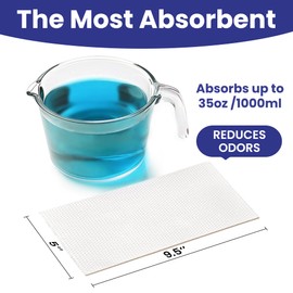 KeenEcho Super Absorbent Commode Pads 50 Count – Disposable Gel Pads for Bedside Commode Liners, Portable Toilets, Bedpans & Potty Chairs – Fast Absorption, No Mess, Medical Grade Protection