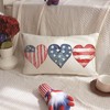 Ogiselestyle 4th of July Love Hearts Throw Pillow Cover, 12