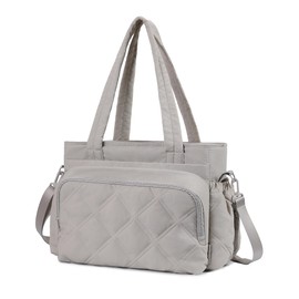 Hedcaw Large Lunch Tote Bag for Women with Multi-Pockets Puffy Light Durable Insulated Lunch Bag Women for Work, Office, Picnic, Brown