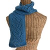 Blue Slate Hand Knit Scarf Wool and Mohair