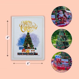 CUTE POPUP - Christmas Pop Up Card – Cozy Indoor Celebration with Dogs and Cats, Unique Pop-Up Holiday Greeting Card, Perfect Christmas Card for Pet Lovers, Family, and Friends