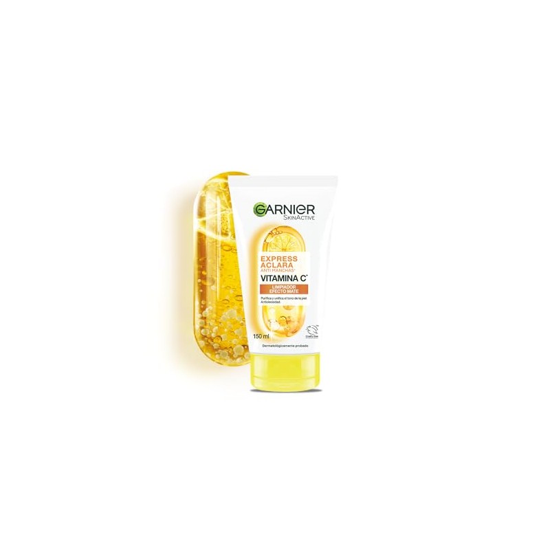 Garnier Gel Limpiador Facial Tono Uniforme con Vitamina C Express