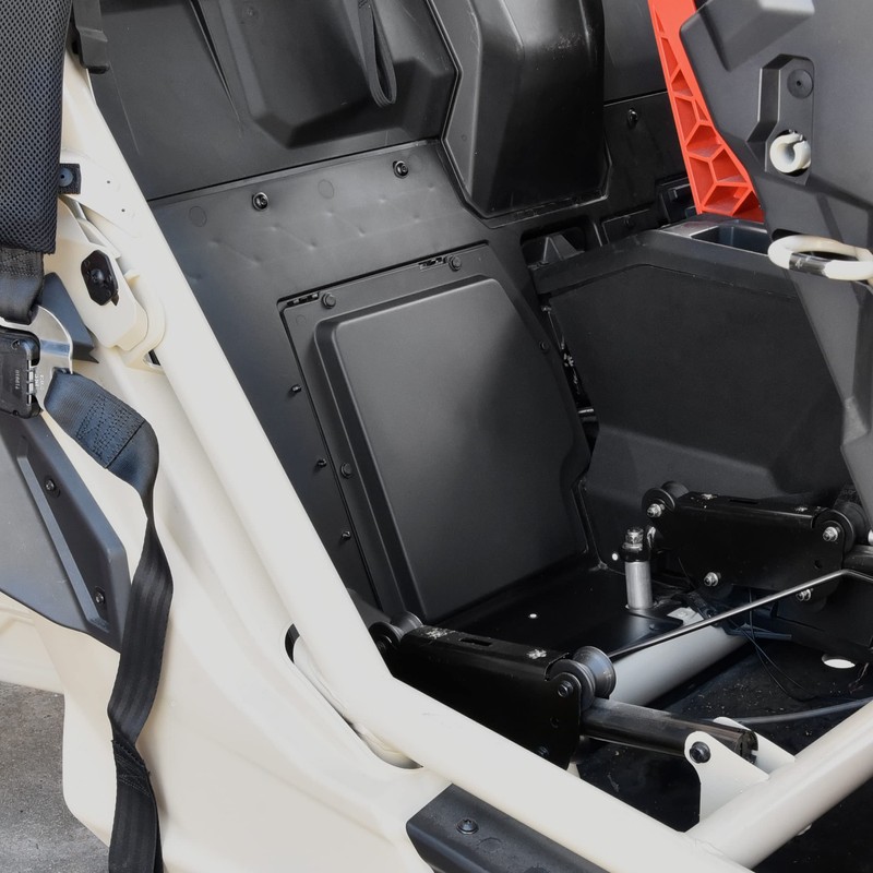 SAUTVS Battery Cover Kit for Can-Am Maverick X3, Black Plastic