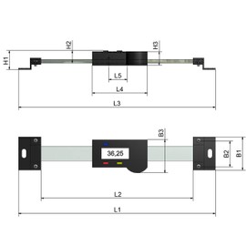 Wabeco Digital Mounting Caliper 400 mm Horizontal Installation Caliper Vernier Caliper