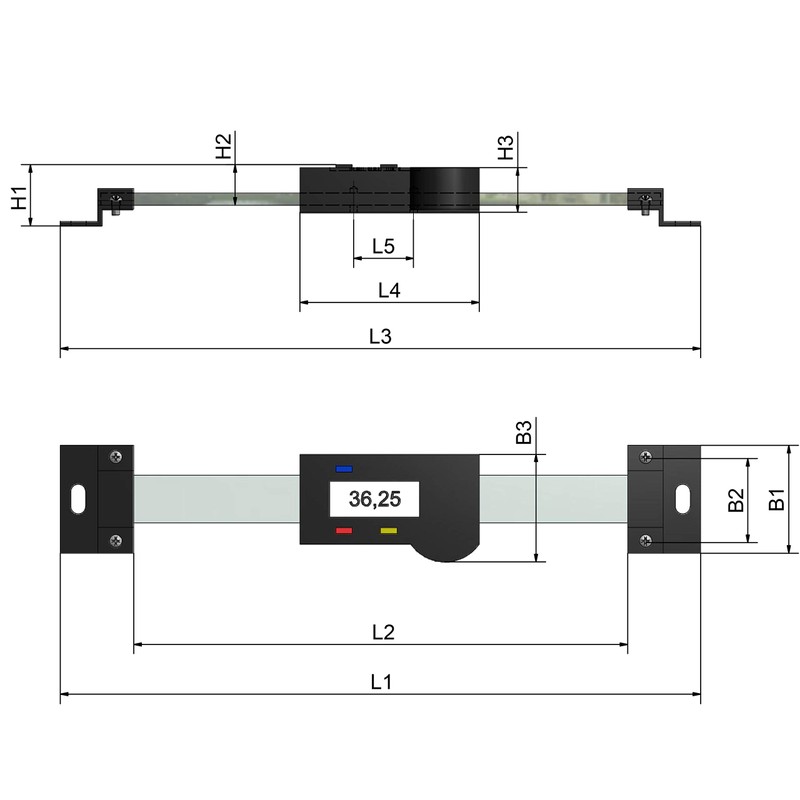 Wabeco Digital Mounting Caliper 400 mm Horizontal Installation Caliper Vernier