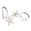 BEAVO Seashell Shower Curtain Hooks,12 Pcs Double Roller Glide Rust-Resistant