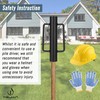 Fence Post Driver T Post Pounder with Handle 16 LB,