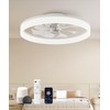 AQUBT Smart Ceiling Fans with Light and Remote,20'' Low Profile