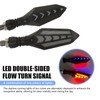 MOXRUQ 4-Pack LED Motorcycle Turn Signals, Universal Arrow Flowing Blinkers