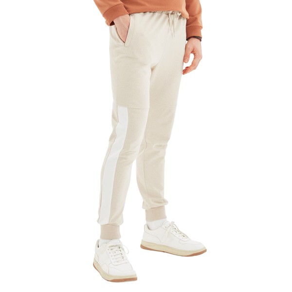 TRENDYOL Men's Menswear Normal Waist Regular Sweatpants, beige