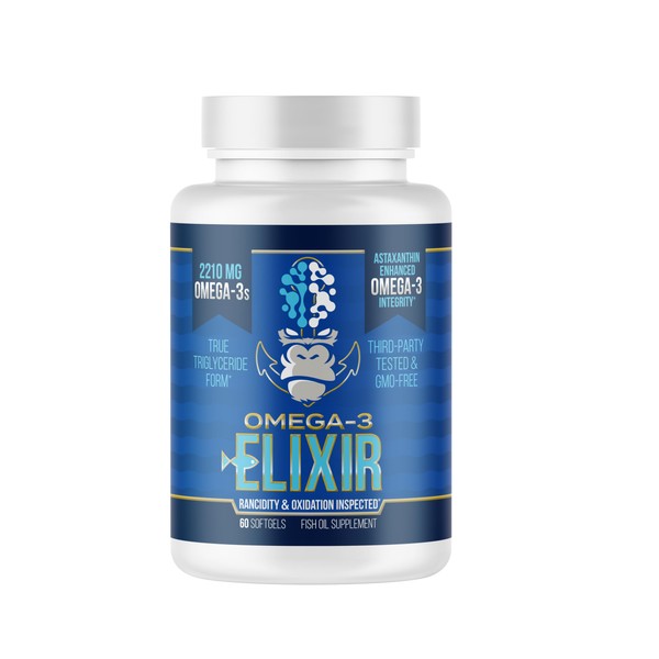 Gorilla Mind Omega-3 Elixir - Premium Omega-3 Fish Oil Softgels