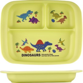 Skater XP7AG Baby Tableware Lunch Plate for Kids, Antibacterial, Plastic, 16.5 fl oz (470 ml), Children's Tableware, Dinosaurus, Picturebook, New Dinosaur,
