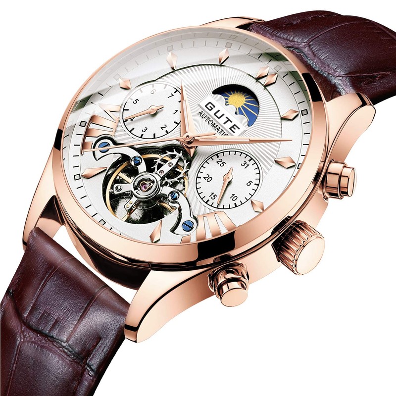 Gute Mens Watches Chronograph Men Designer Automatic Mechanical Skeleton Wrist