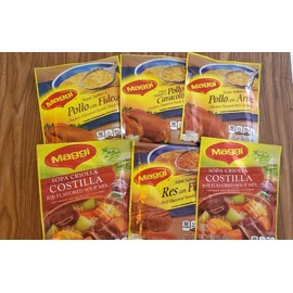 MAGGI 6 PACK CHICKEN FLAVORED VARIETY PACK /SOPA MAGGI VARIEDAD DE SABORES
