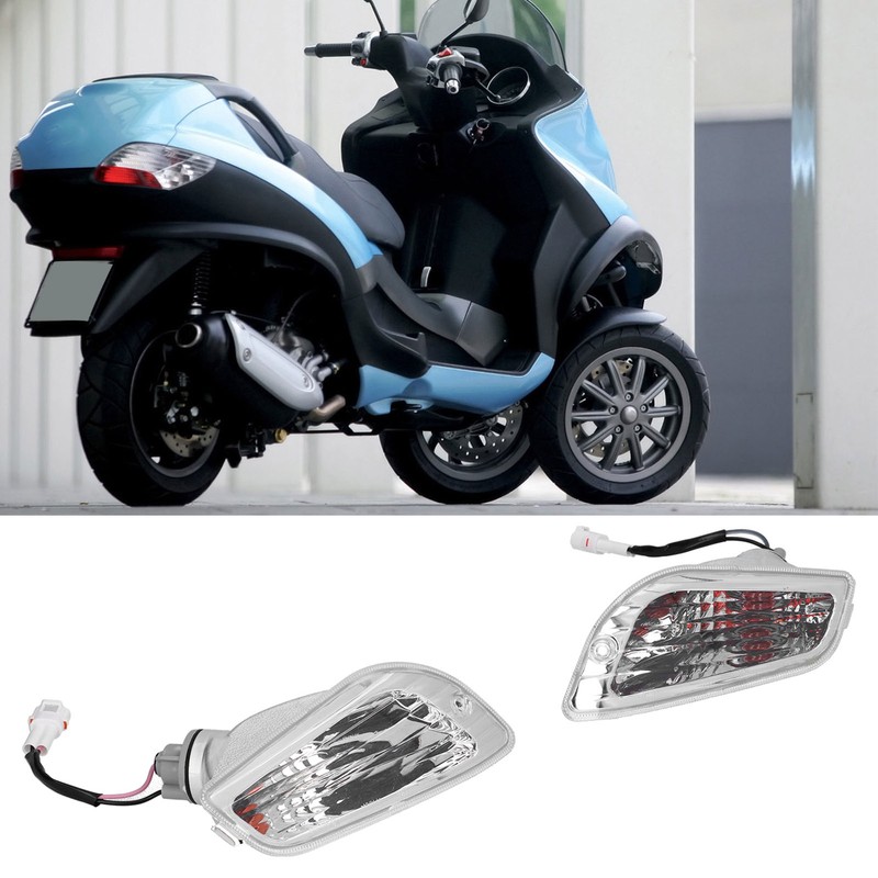 Pair Front Turn Signal Light Plastic 204360F Fit for Piaggio