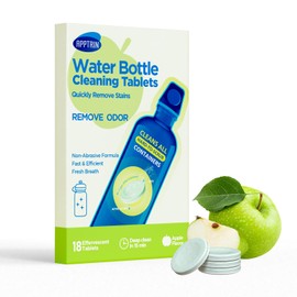apptrin Water Bottle Cleaning Tablets, 18 Pack Bottle Clean Tablet Hydration Bladder Cleansing Tablets for Hydration Bladder, Water Bottle, Individually Packed, Apple Flavor