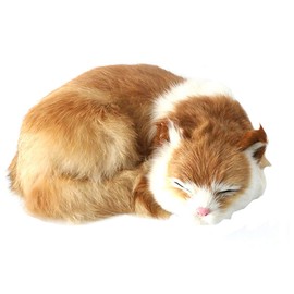 DOUDOO Cat Plush Toy Realistic Lying Down Cat Cat Figurine Room Decoration Interior #4