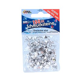 KREUL 49629 Gemstones Triangles Pack of 150 Clear
